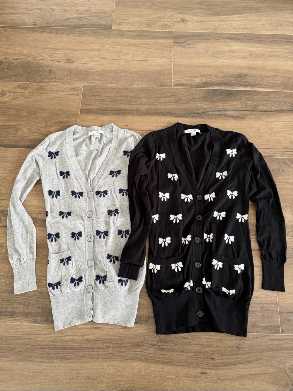 Bundle of 2 Forever21 Bow Print Cardigans